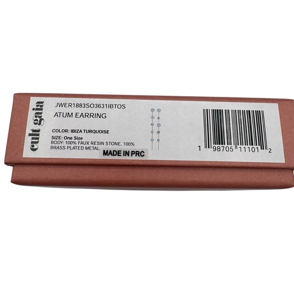 NEW Cult Gaia Atum Earrings in Ibiza Turquoise - Picture 5 of 6